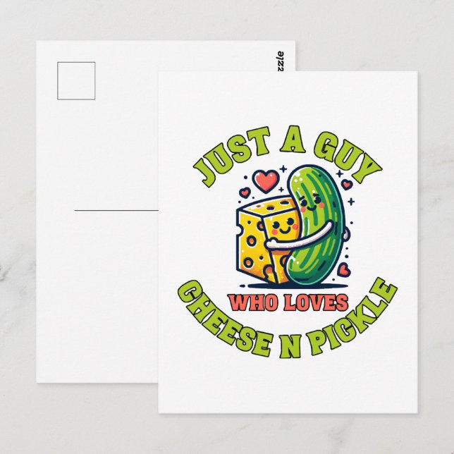 Just a guy who loves pickle postcard (Front/Back)