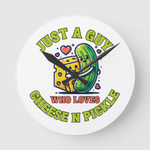 Just a guy who loves pickle round clock