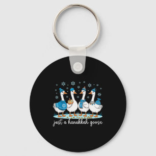 Just A Hanukkah Goose Happy Hanukkah Menorah Dreid Key Ring