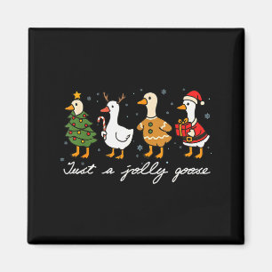Just A Jolly Cute Goose Funny Merry Goosemas Chris Magnet