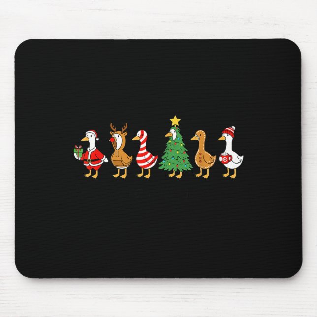 Just A Jolly Cute Goose Funny Merry Goosemas Chris Mouse Mat (Front)