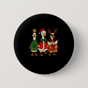 Just A Jolly Cute Goose Santa Merry Goosemas Chris 6 Cm Round Badge