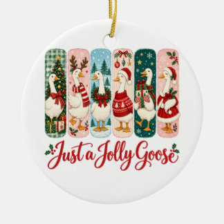Just a Jolly Goose Christmas Ceramic Tree Decoration