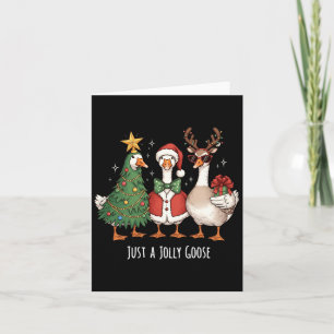 Just A Jolly Goose Christmas Goose Lovers Tree San Card
