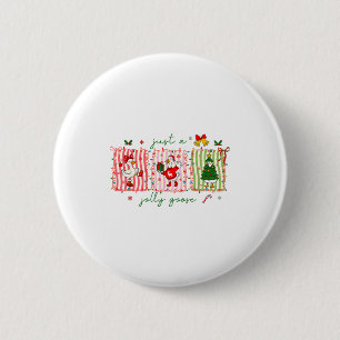 Just A Jolly Goose Christmas Lights Ne Bow Coquett 6 Cm Round Badge