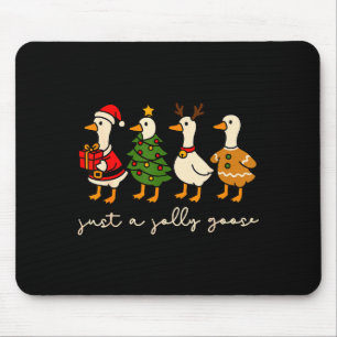 Just A Jolly Goose Christmas Silly Goose Funny Xma Mouse Mat
