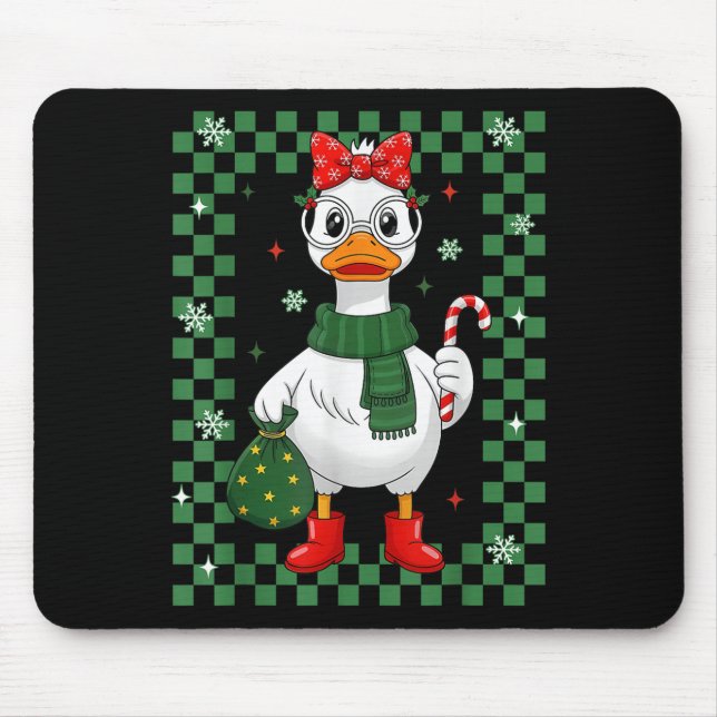 Just A Jolly Goose Christmas Silly Goose Funny Xma Mouse Mat (Front)