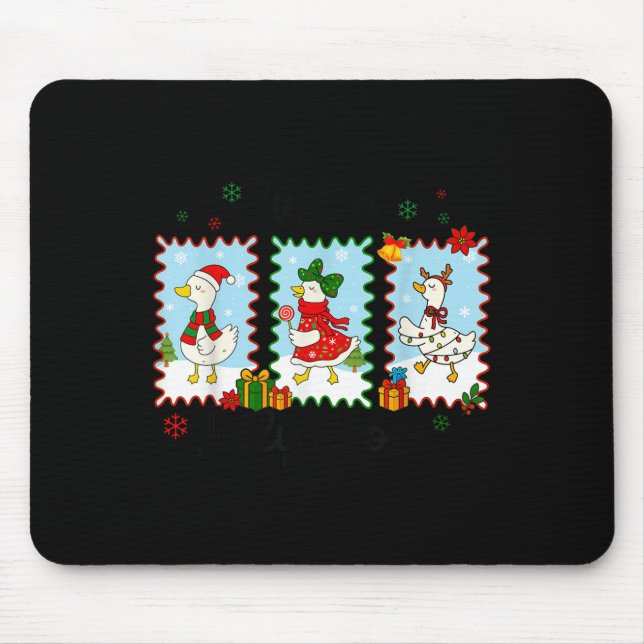 Just A Jolly Goose Funny Goose Santa Reindeer Cute Mouse Mat (Front)