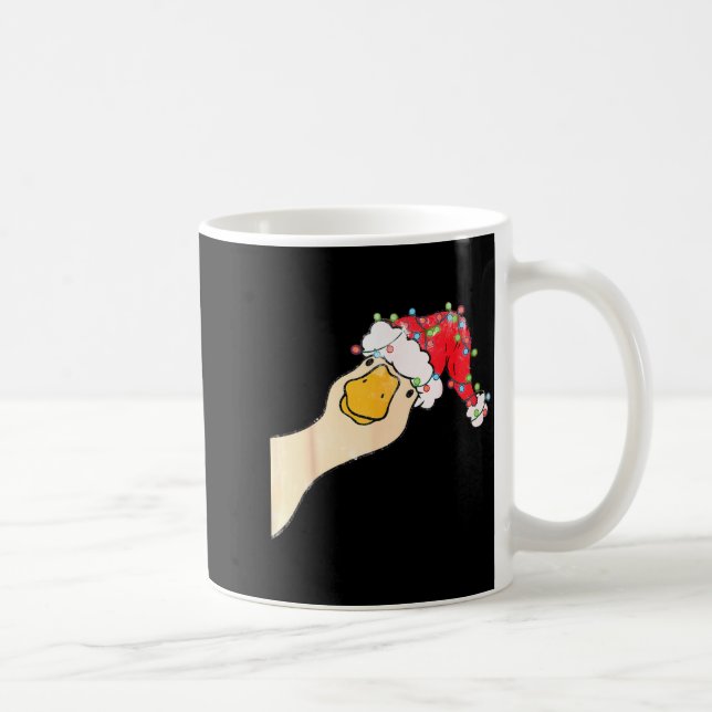 Just A Jolly Goose Funny Silly Goose Santa Christm Coffee Mug (Right)