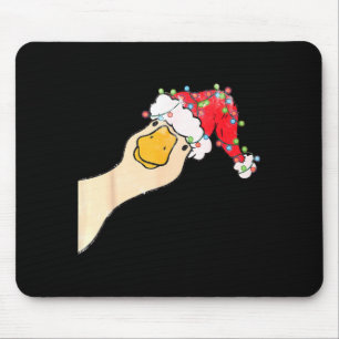 Just A Jolly Goose Funny Silly Goose Santa Christm Mouse Mat