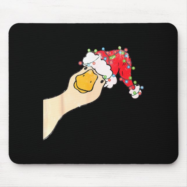 Just A Jolly Goose Funny Silly Goose Santa Christm Mouse Mat (Front)