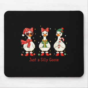 Just A Jolly Goose Santa Cute Bow Christmas Men Wo Mouse Mat