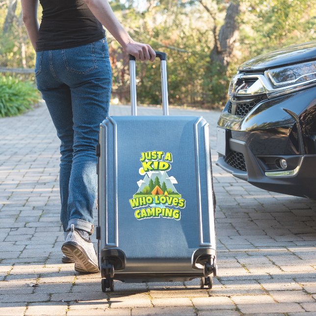 Just A Kid Who Loves Camping (Suitcase Insitu)