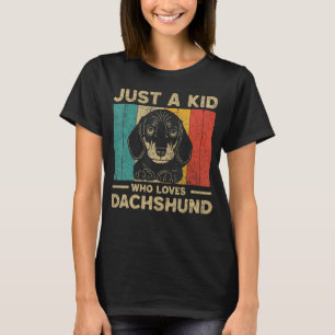 Just A Kid Who Loves Dachshund for Kids T-Shirt
