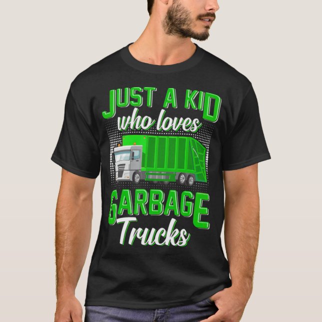 Just A Kid Who Loves Garbage Truck female gay prid T-Shirt (Front)