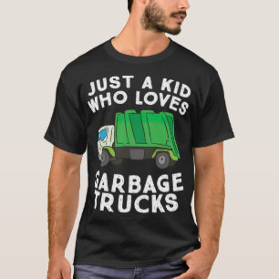 Just A Kid Who Loves Garbage Trucks alpaca funny y T-Shirt