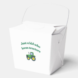 Just a kid who loves tractors - Party Favour Box