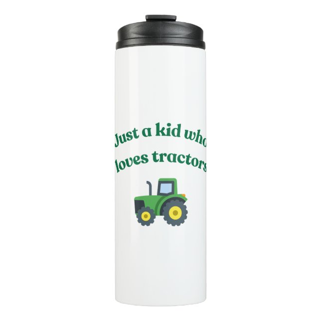 Just a kid who loves tractors - Tumbler (Front)