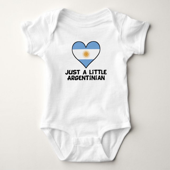 Just A Little Argentinian Baby Bodysuit (Front)