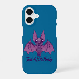 Just A Little Batty Cute Fluttering Bat iPhone 16 Case