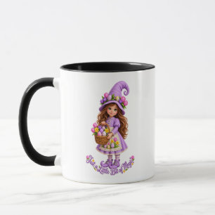 Just A Little Bit Of Magic Cute Whimsical Witch Gi Mug