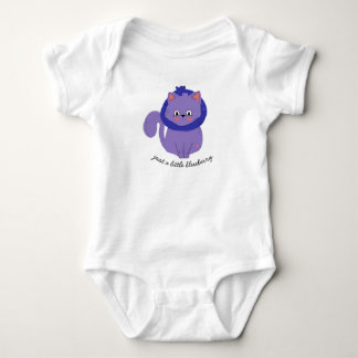 "just a little blueberry" Cat Blueberry One-Piece Baby Bodysuit