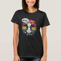 Just A Little Moody - Funny Saying Cow Pun Farm An