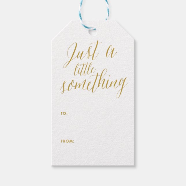 Just a Little Something | Calligraphy Gift Tag (Front)