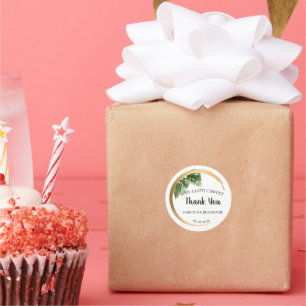 Just a little SweetTreat Tropical Palm Wedding Classic Round Sticker