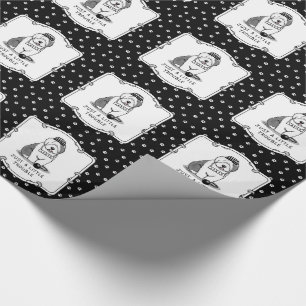 Just a Little Trouble Old English Sheepdog Grey 1 Wrapping Paper