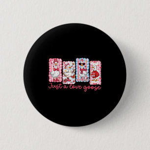 Just A Love Goose Cute Valentine Geese Coquette Wo 6 Cm Round Badge