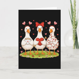 Just A Lovely Goose Coffee Funny Valentine Silly G Card