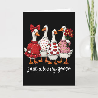 Just A Lovely Goose Cute Silly Goose Valentine's D Card