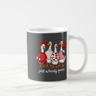 Just A Lovely Goose Cute Silly Goose Valentine's D Coffee Mug