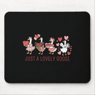 Just A Lovely Goose Cute Silly Goose Valentine's D Mouse Mat