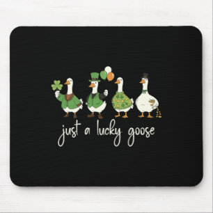 Just A Lucky Goose Leprechaun Irish Funny St Patri Mouse Mat