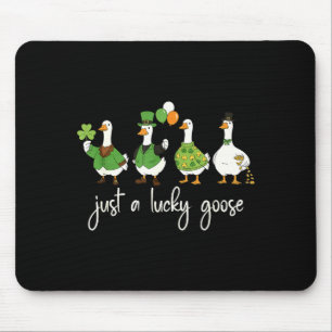 Just A Lucky Goose Leprechaun Irish Funny St Patri Mouse Mat