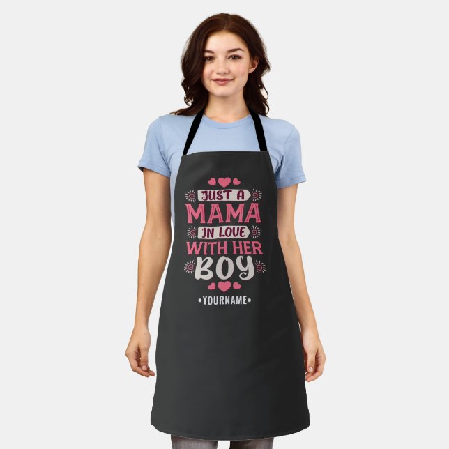 Just a Mama in Love with Her Boy Apron (Worn)