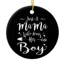 Just A Mama Who Loves Her Boy Mum And Son Gift
