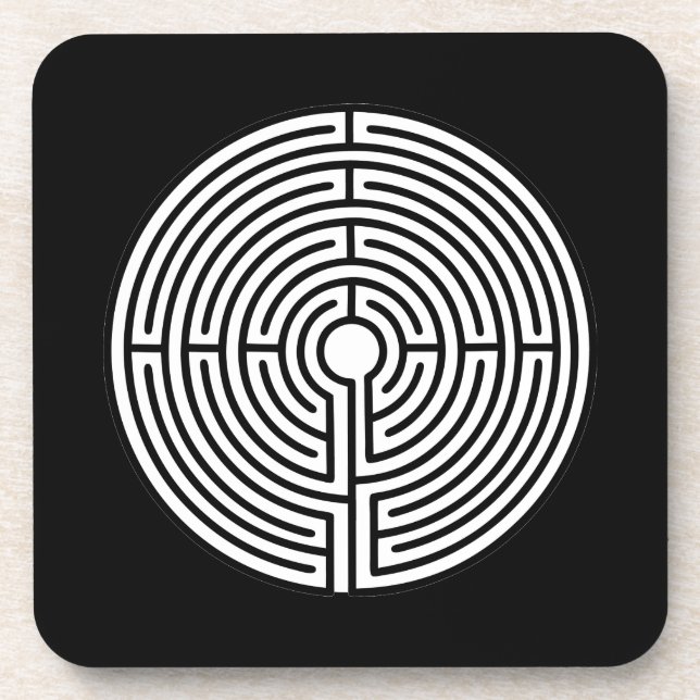 Just a Maze on Black Coaster (Front)