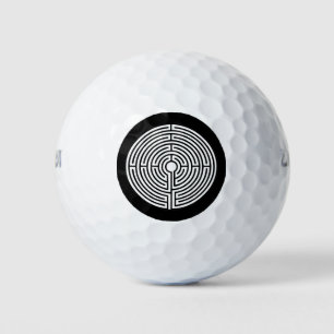Just a Maze on Black Golf Balls