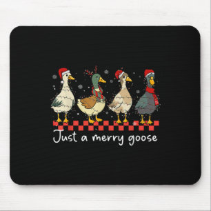 Just A Merry Goose Christmas Xmas Lights Pyjamas H Mouse Mat
