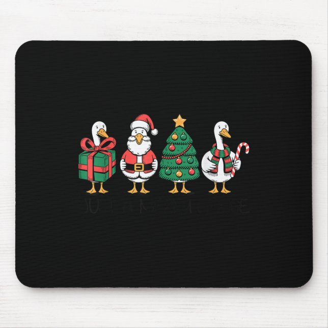 Just A Merry Goose Funny Christmas Silly Goose Xma Mouse Mat (Front)