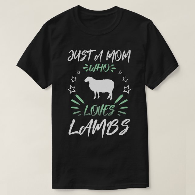 Just A Mom Who Loves Lambs Premium  T-Shirt (Design Front)