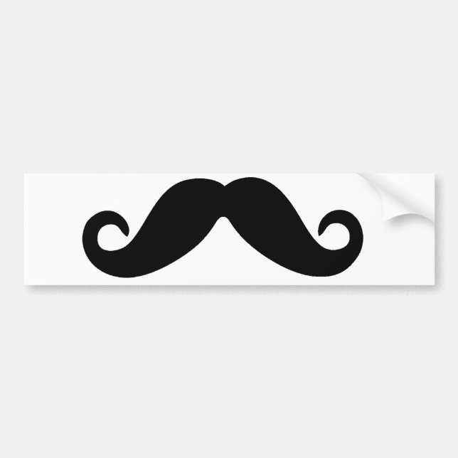 just a moustache bumper sticker (Front)