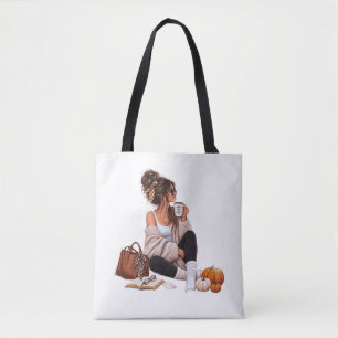 Just a Mum Cosy Fall Autumn Motherhood Tote Bag
