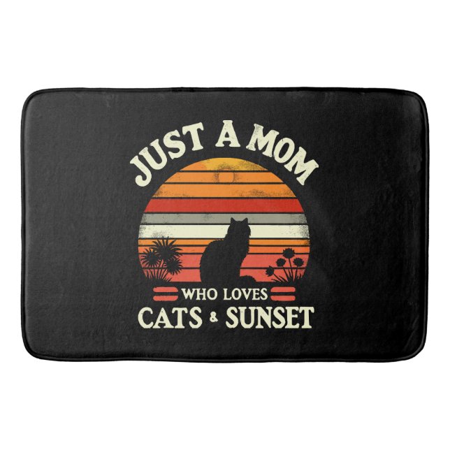 Just a mum who loves cats bath mat (Front)