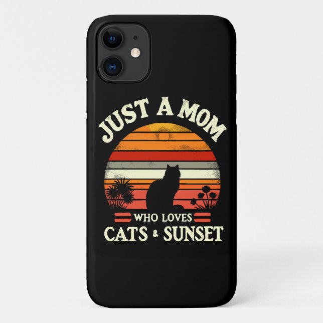 Just a mum who loves cats Case-Mate iPhone case (Back)