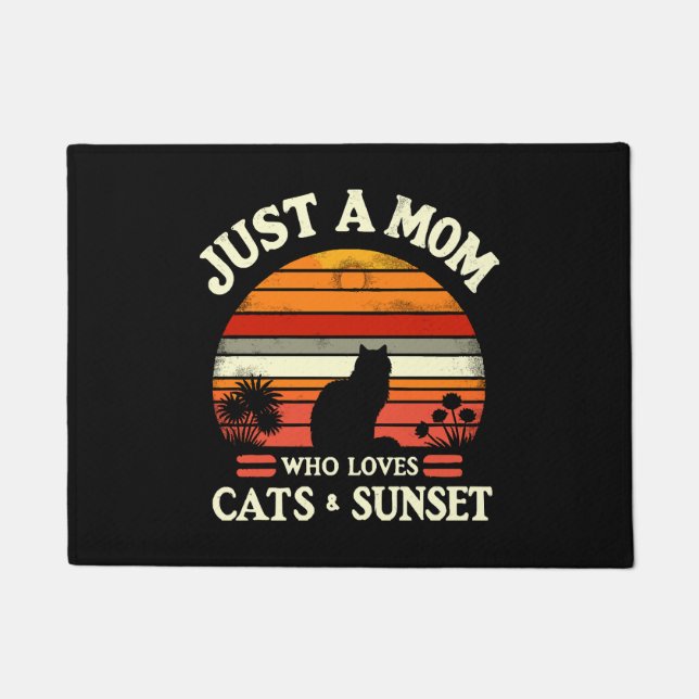 Just a mum who loves cats doormat (Front)