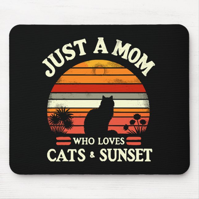 Just a mum who loves cats mouse mat (Front)
